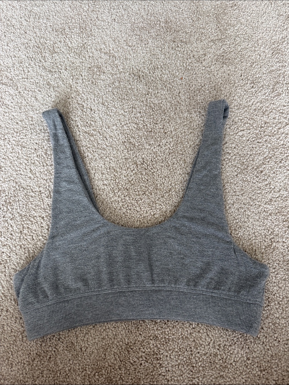 SKIMS Gray Seamless Scoop Neck Bralette